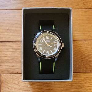 Reign Men's Black Watch with Lime Green Accents